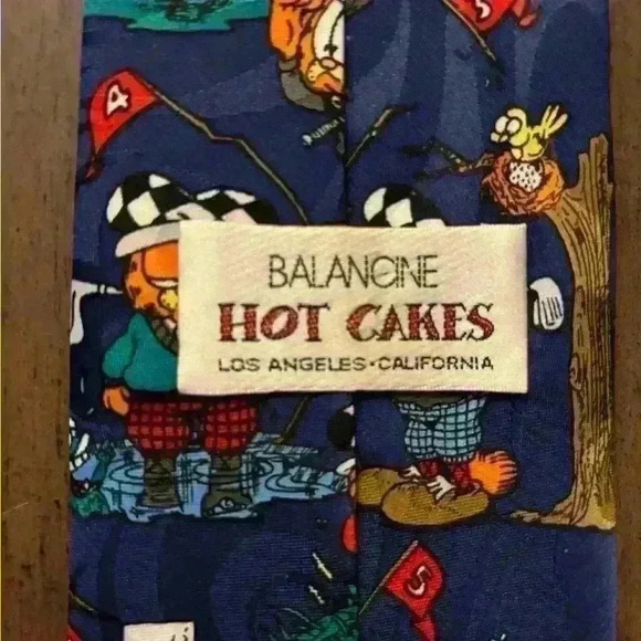 Men’s Balancine Hot Cakes Vintage 1978 Garfield Golf Neck Tie - Picture 4 of 6